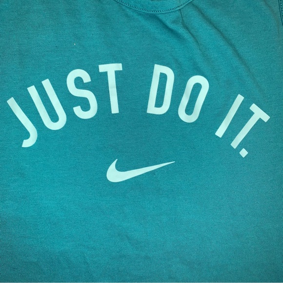 Nike “Just Do It” Activewear Teal Tank Top Women’s Size Large - Picture 6 of 13